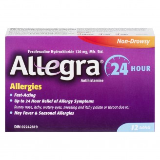 Allegra Allergies 24-Hour Relief, 12 Tablets
